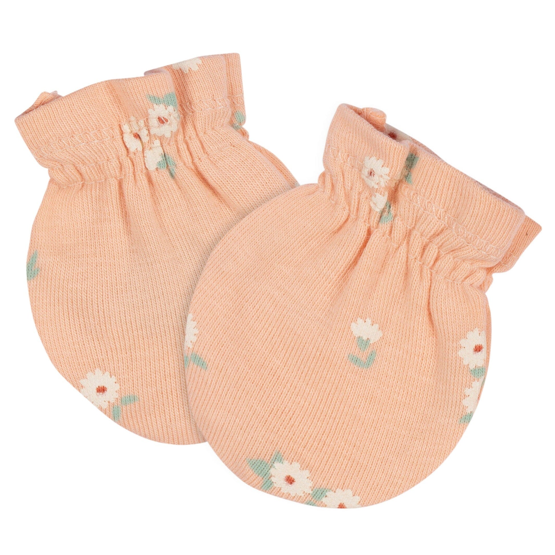4-Piece Baby Girls Wildflower Cap & Mitten Set