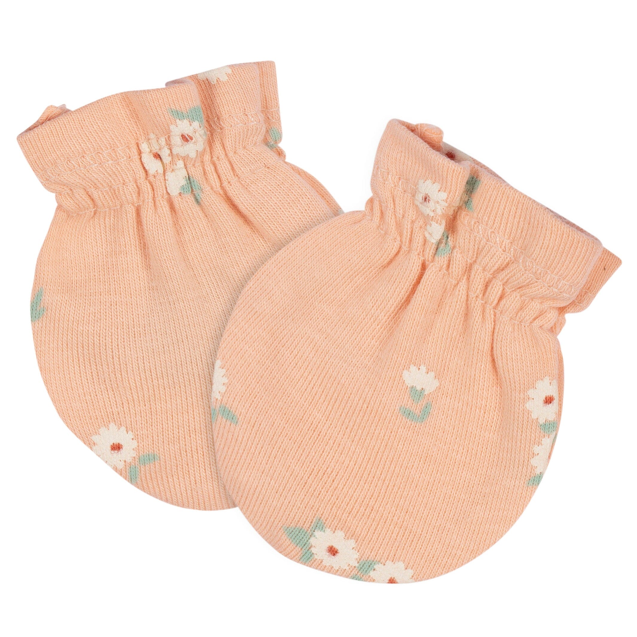 4-Piece Baby Girls Wildflower Cap & Mitten Set