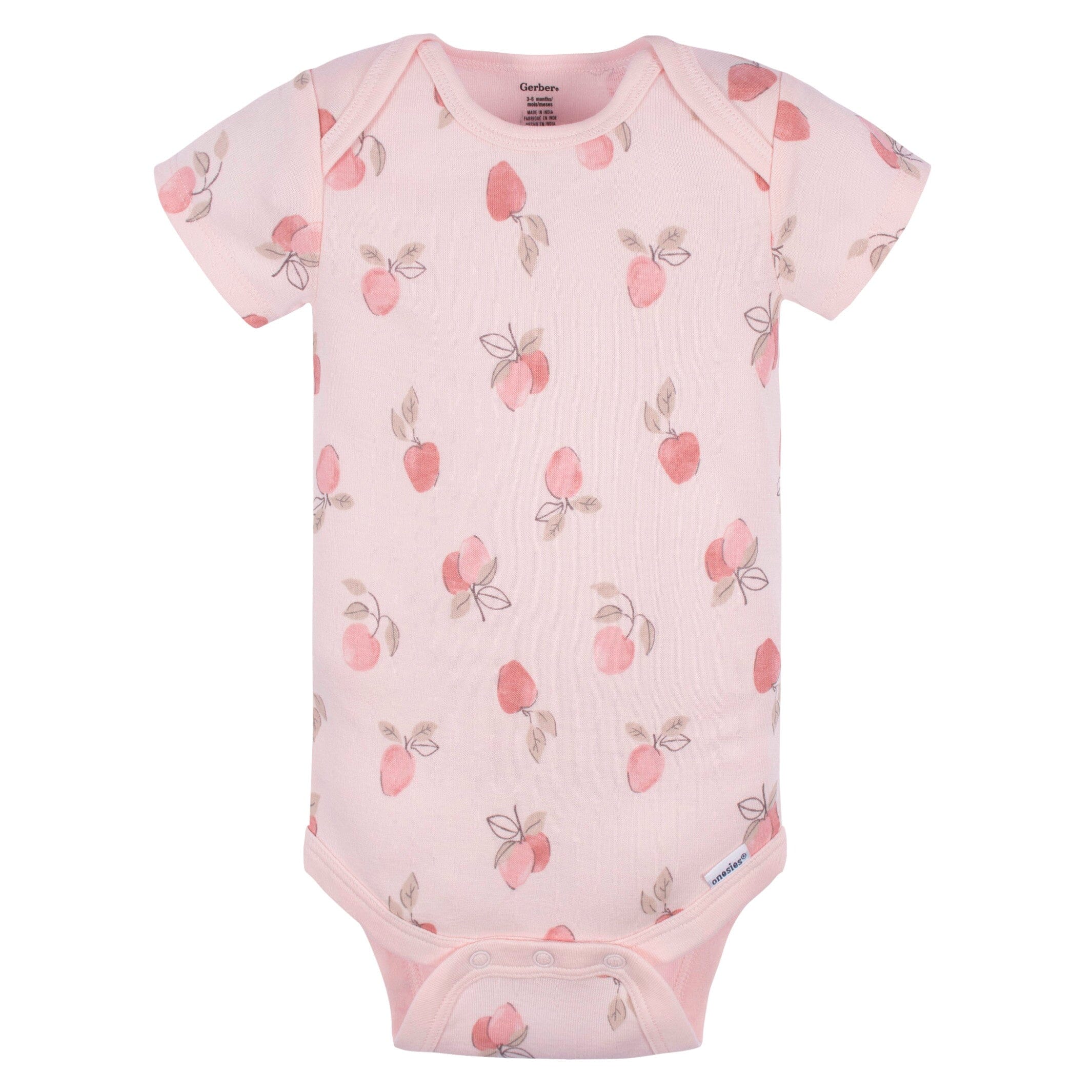 5-Pack Baby Girls Appley Sweet Short Sleeve Onesies® Bodysuits and Pants