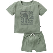 2-Piece Infant & Toddler Boys Explore More T-Shirt & Green Harem Shorts Bundle outfits-doorbusters modern moments™ by Gerber® 