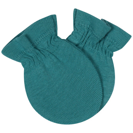 8-Piece Baby Boys Blue Cap & Mitten Set