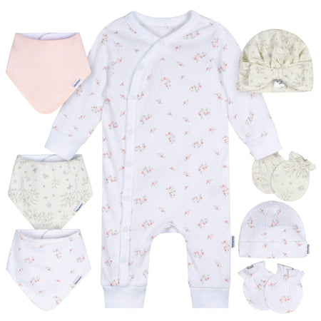 8-Piece Baby Girls Deer Baby Basics Gift Set