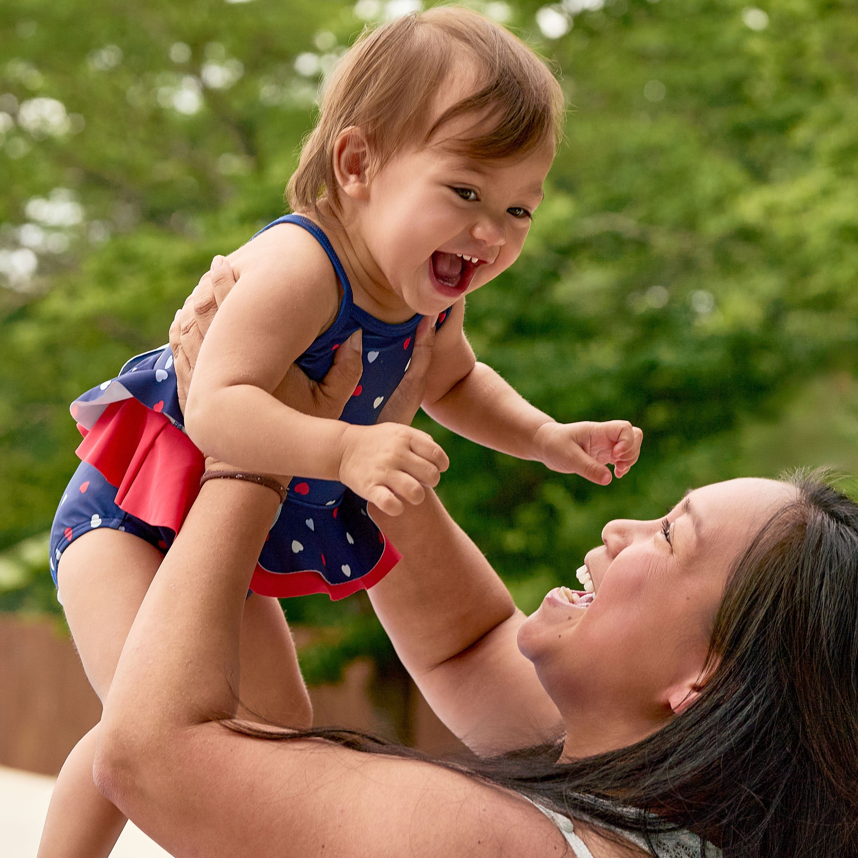 Baby & Toddler Girls UPF 50+ Americana Hearts One-Piece Swimsuit swimwear Gerber® 