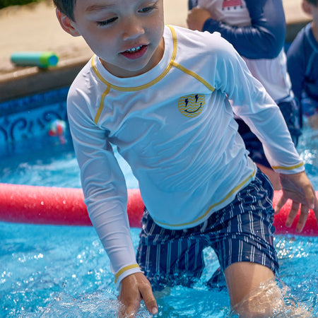 Baby & Toddler Neutral UPF 50+ Smiley Face Rash Guard