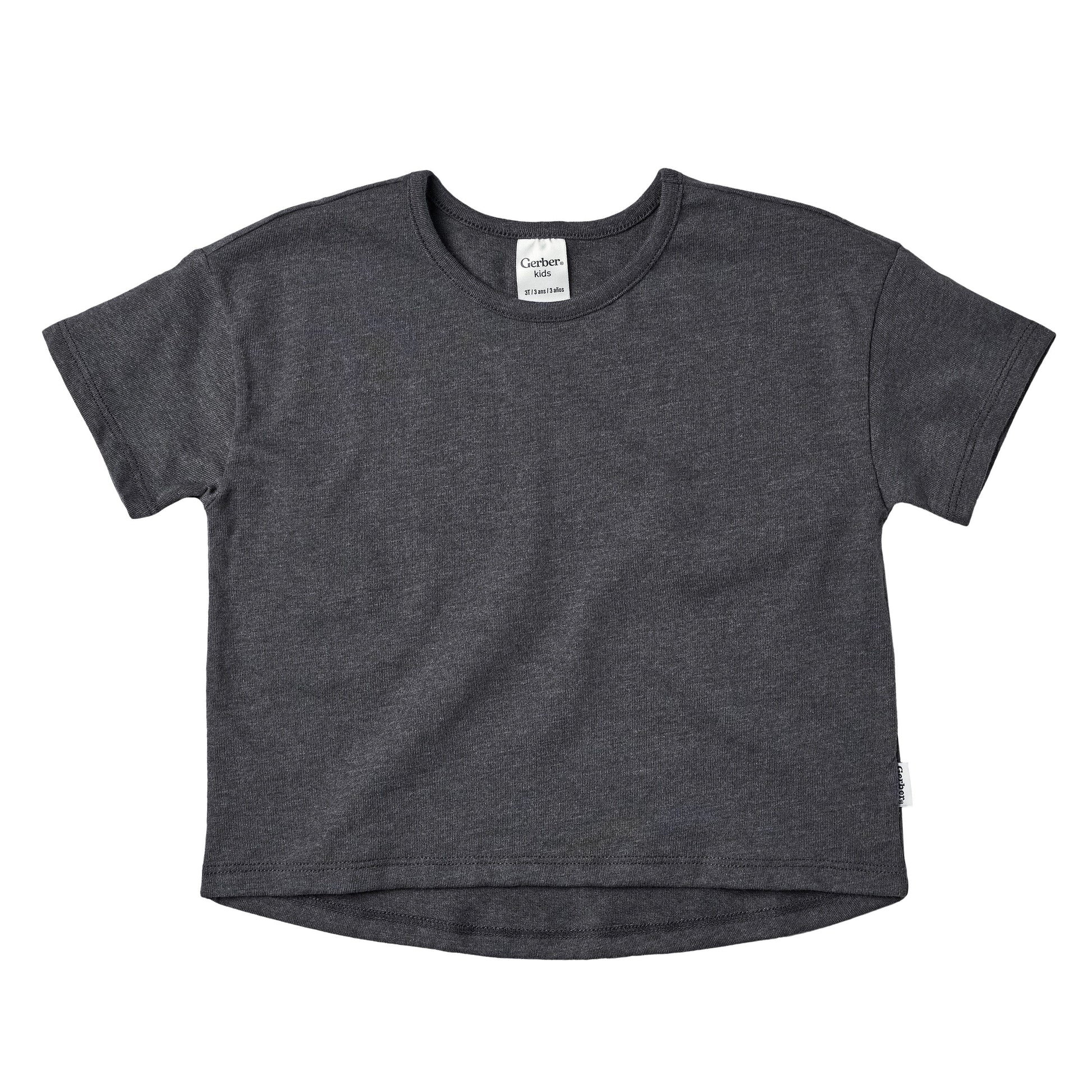 3-Pack Baby & Toddler Girls Ivory, Black, and Pink Short Sleeve Shirts tops Gerber® 