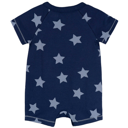 Baby Boys Navy Stars Kangaroo Pocket Romper