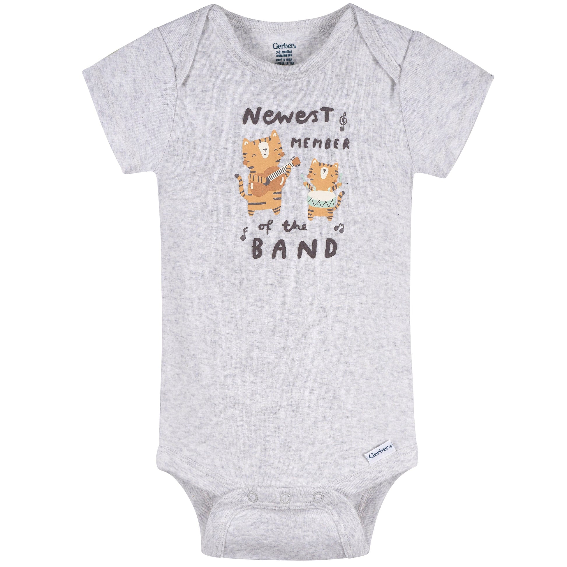 4-Pack Baby Neutral Musical Animals Onesies® Bodysuits and Sleep 'N Play outfits Gerber® 