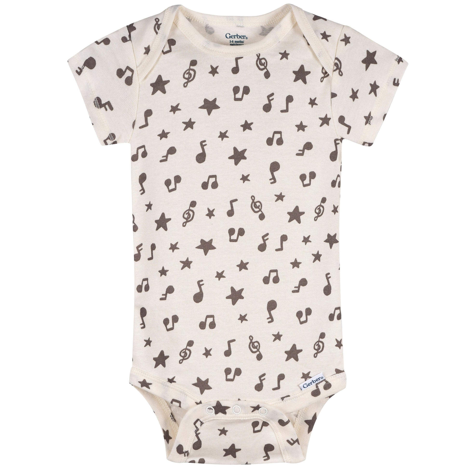 4-Pack Baby Neutral Musical Animals Onesies® Bodysuits and Sleep 'N Play outfits Gerber® 