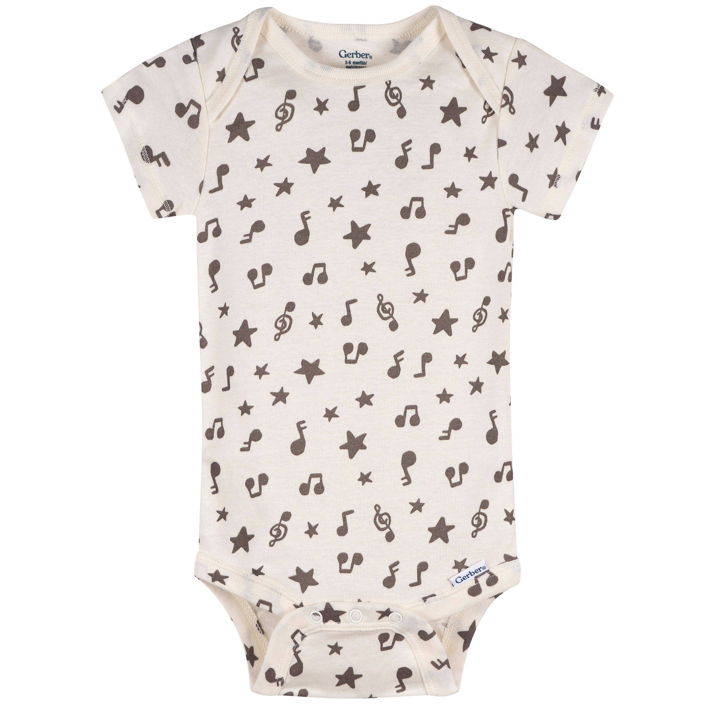 4-Pack Baby Neutral Musical Animals Onesies® Bodysuits and Sleep 'N Play outfits Gerber® 