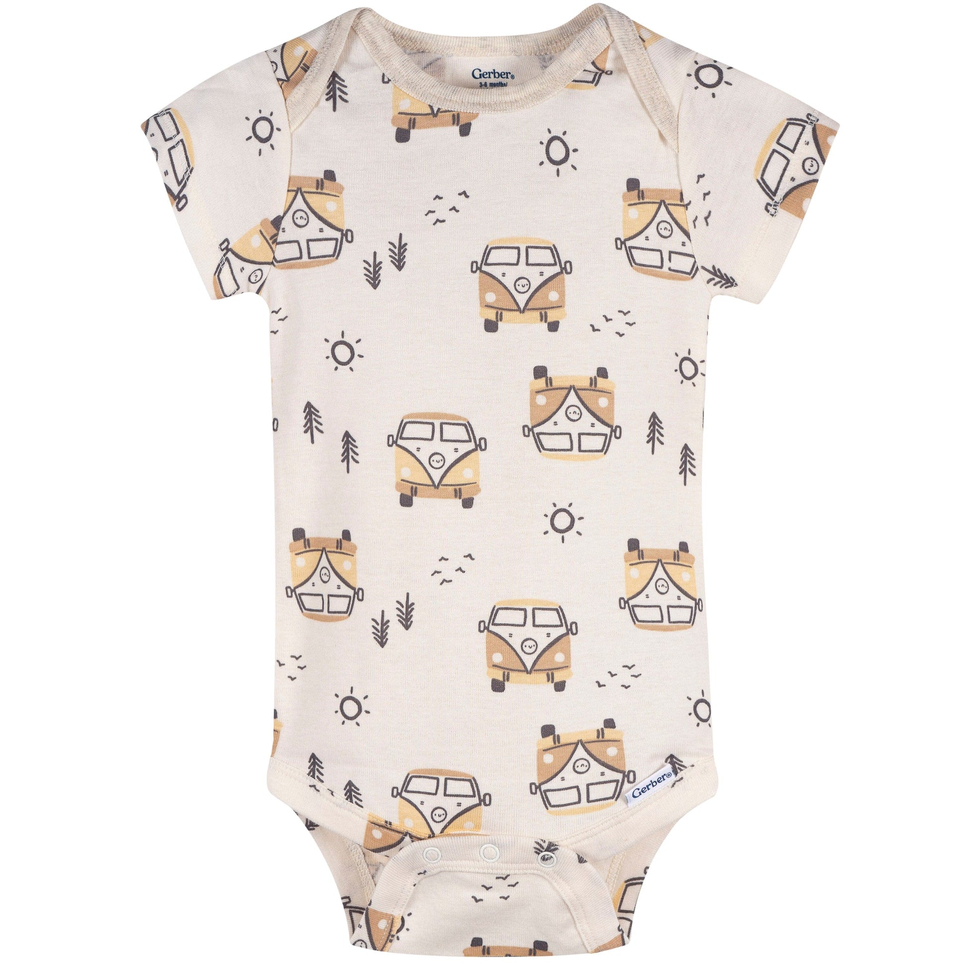 4-Pack Baby Neutral Road Trip Onesies® Bodysuits and Sleep 'N Play outfits Gerber® 