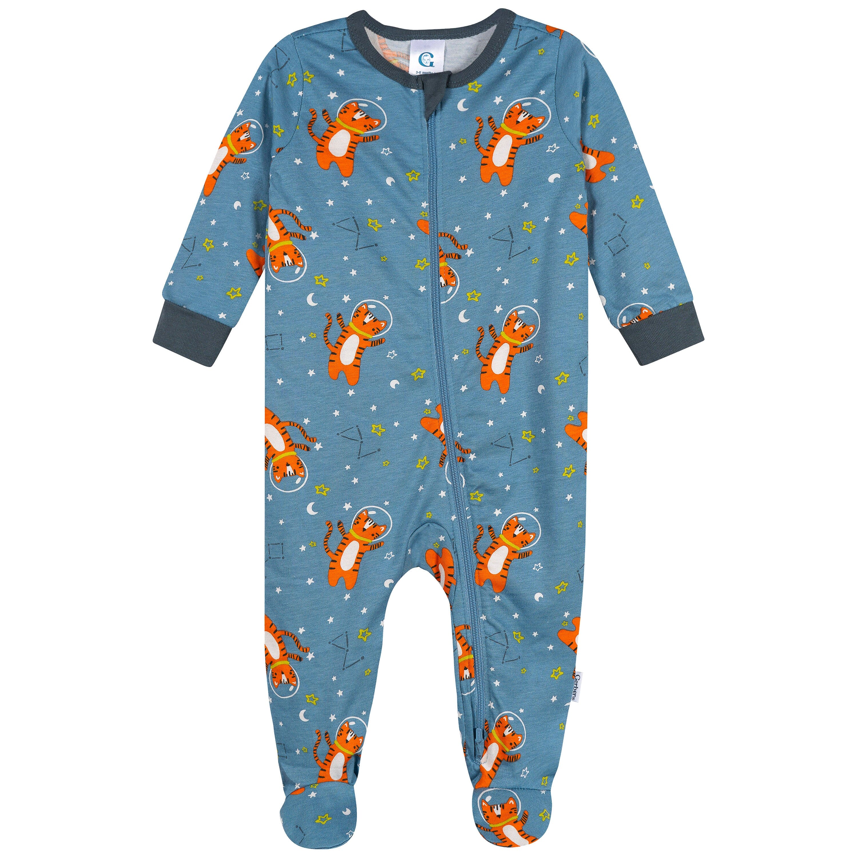 4-Pack Baby Boys Space Animals Long Sleeve Onesies® Bodysuits and Sleep 'N Play outfits Gerber® 