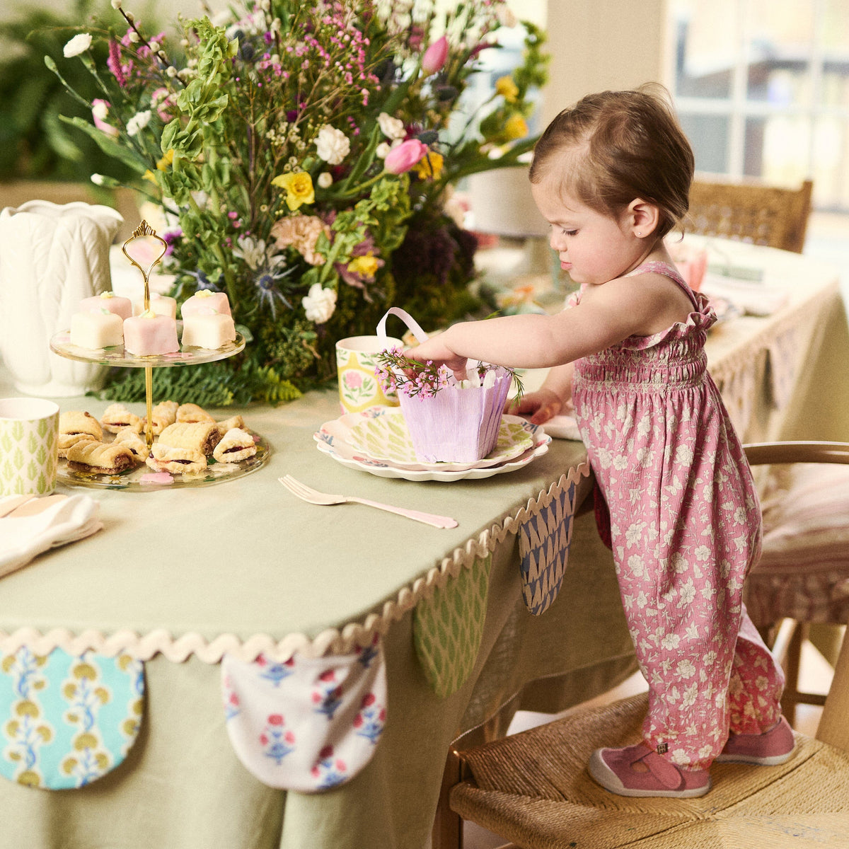 Baby Girls Pink Flower Long Leg Romper rompers modern moments™ by Gerber® 