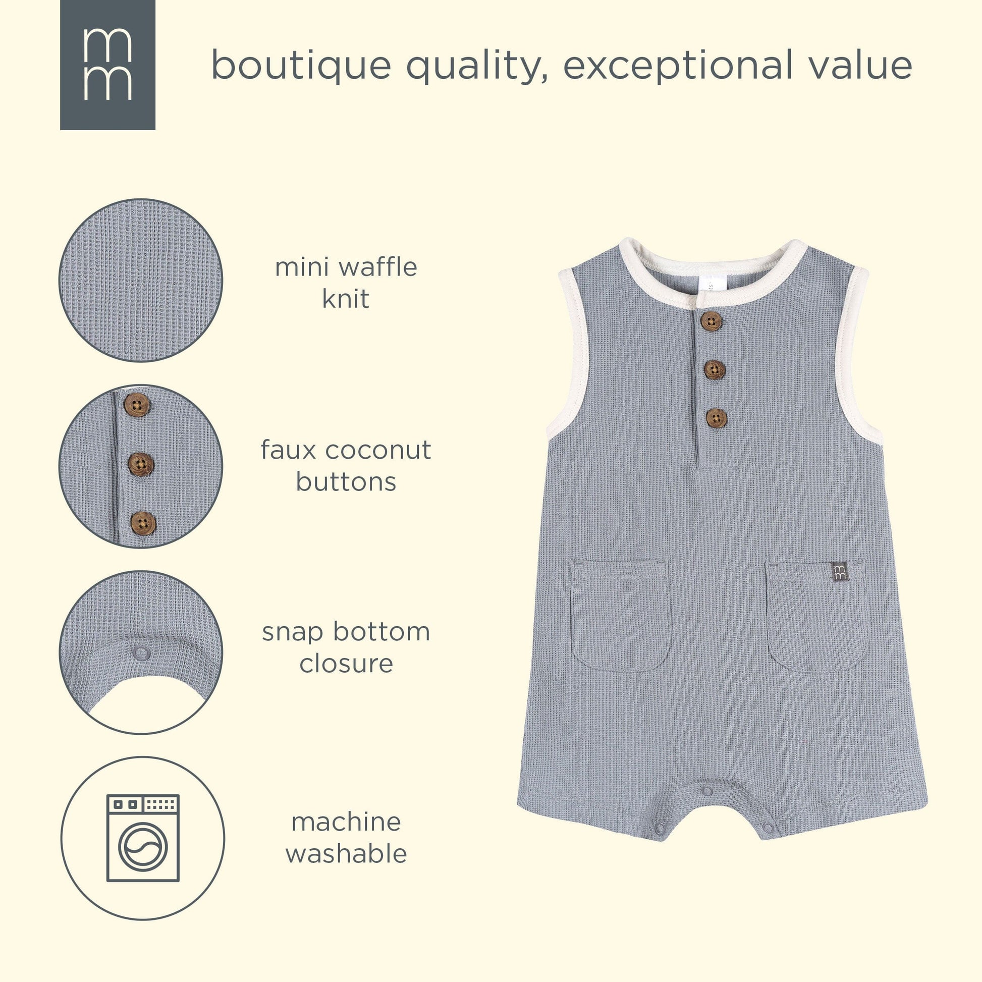 Baby Boys Weathervane Henley Romper rompers modern moments™ by Gerber® 