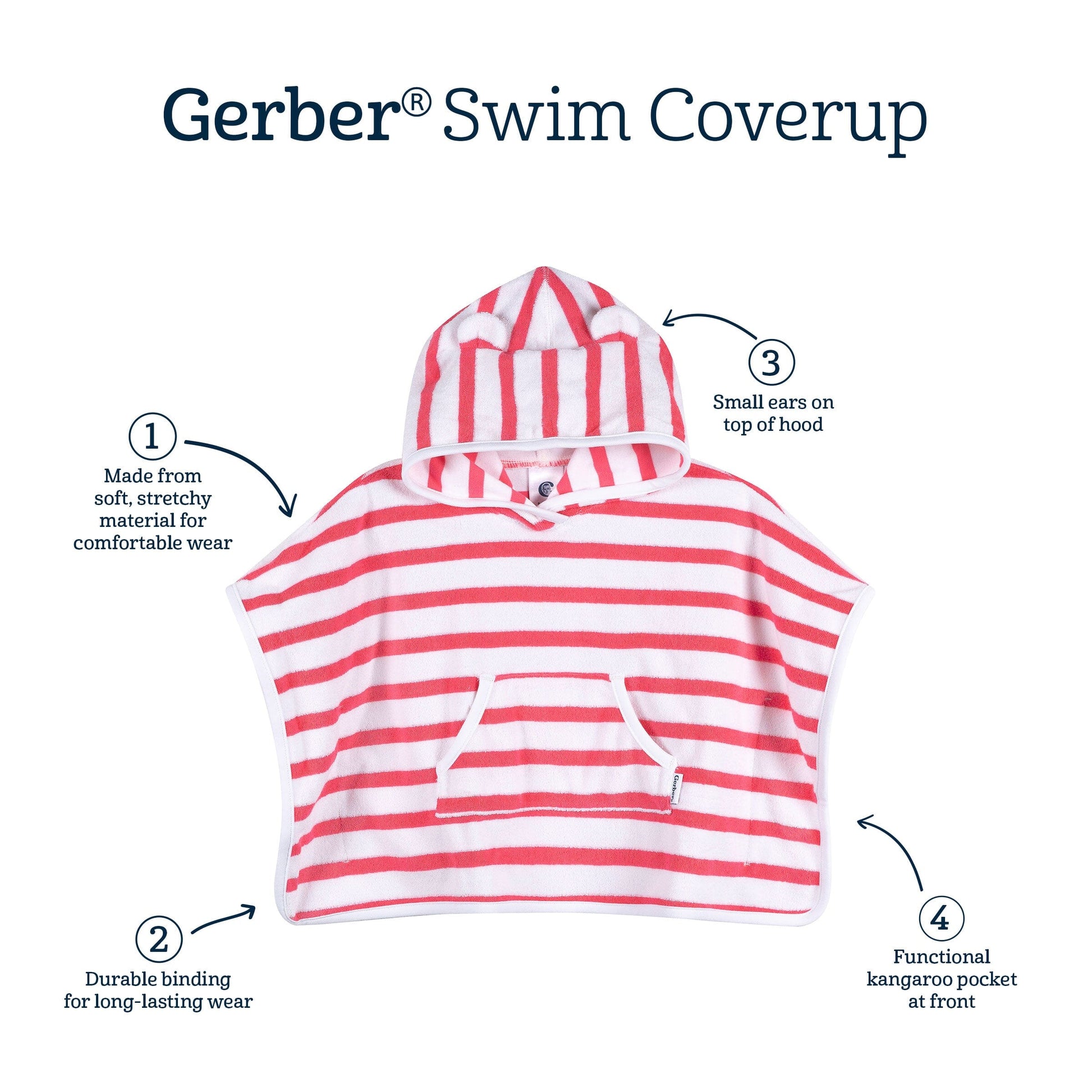 Baby Girls Pink Swim Coverup swimwear Gerber® 