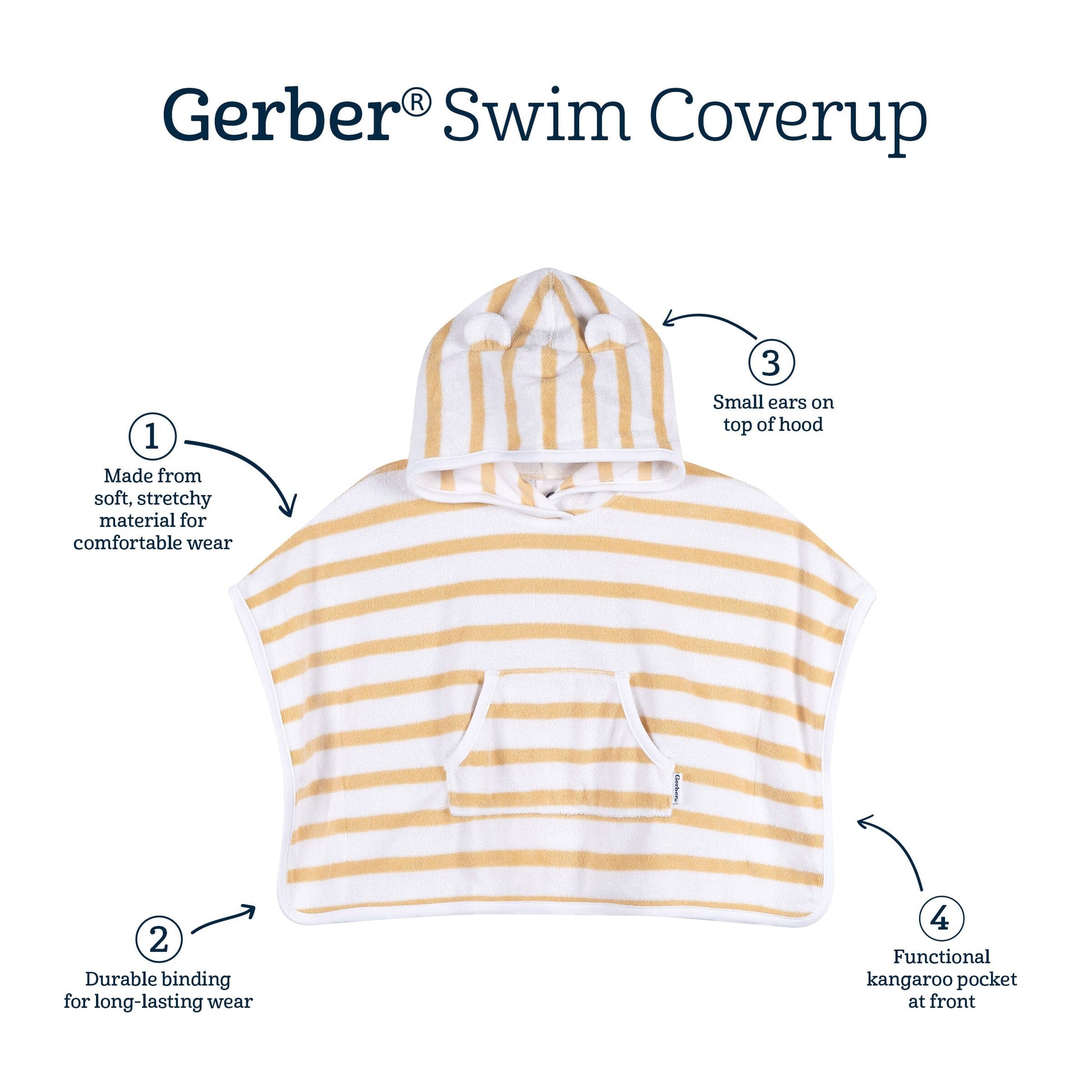 Baby Neutral Tan Swim Coverup swimwear Gerber® 