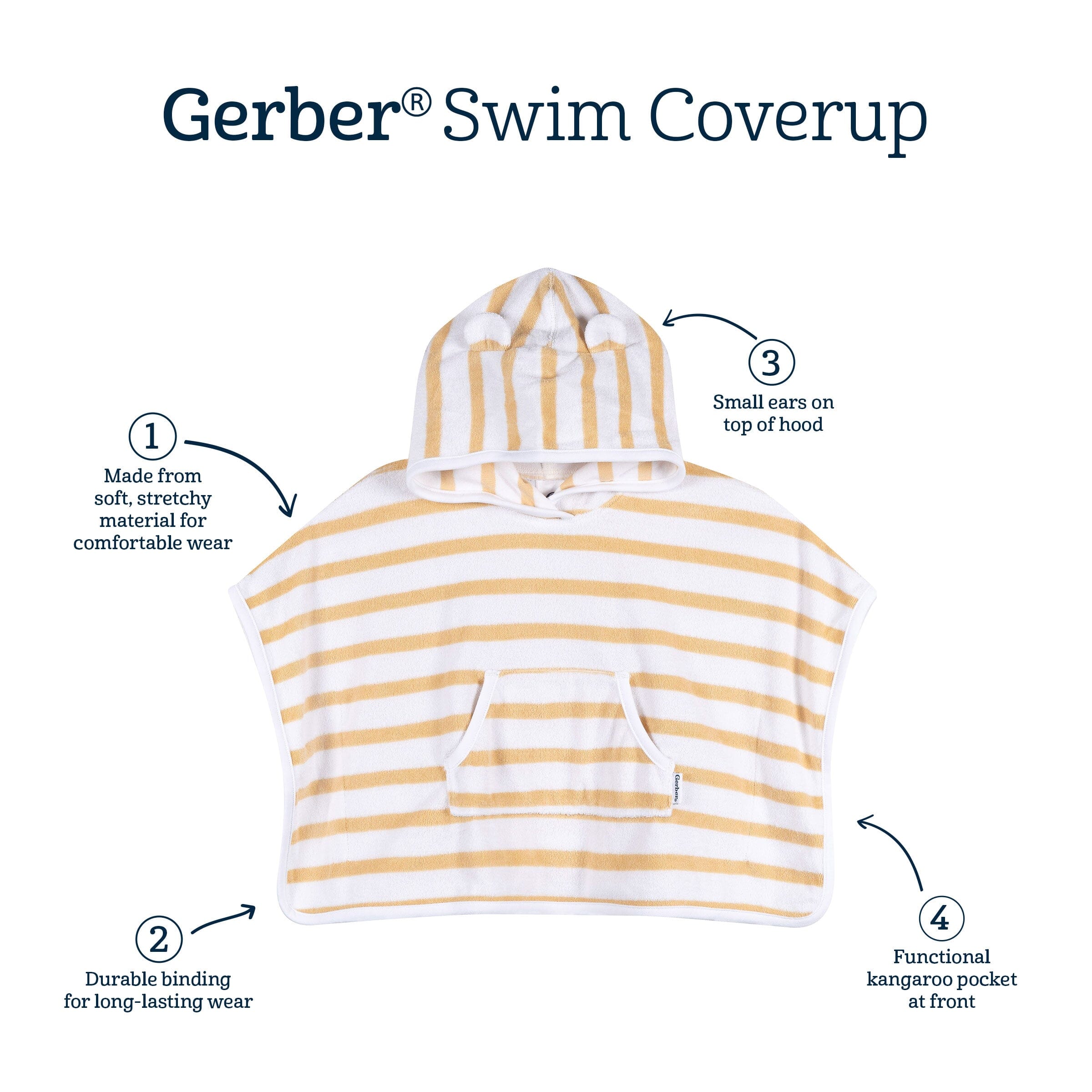 Baby Neutral Tan Swim Coverup swimwear Gerber® 