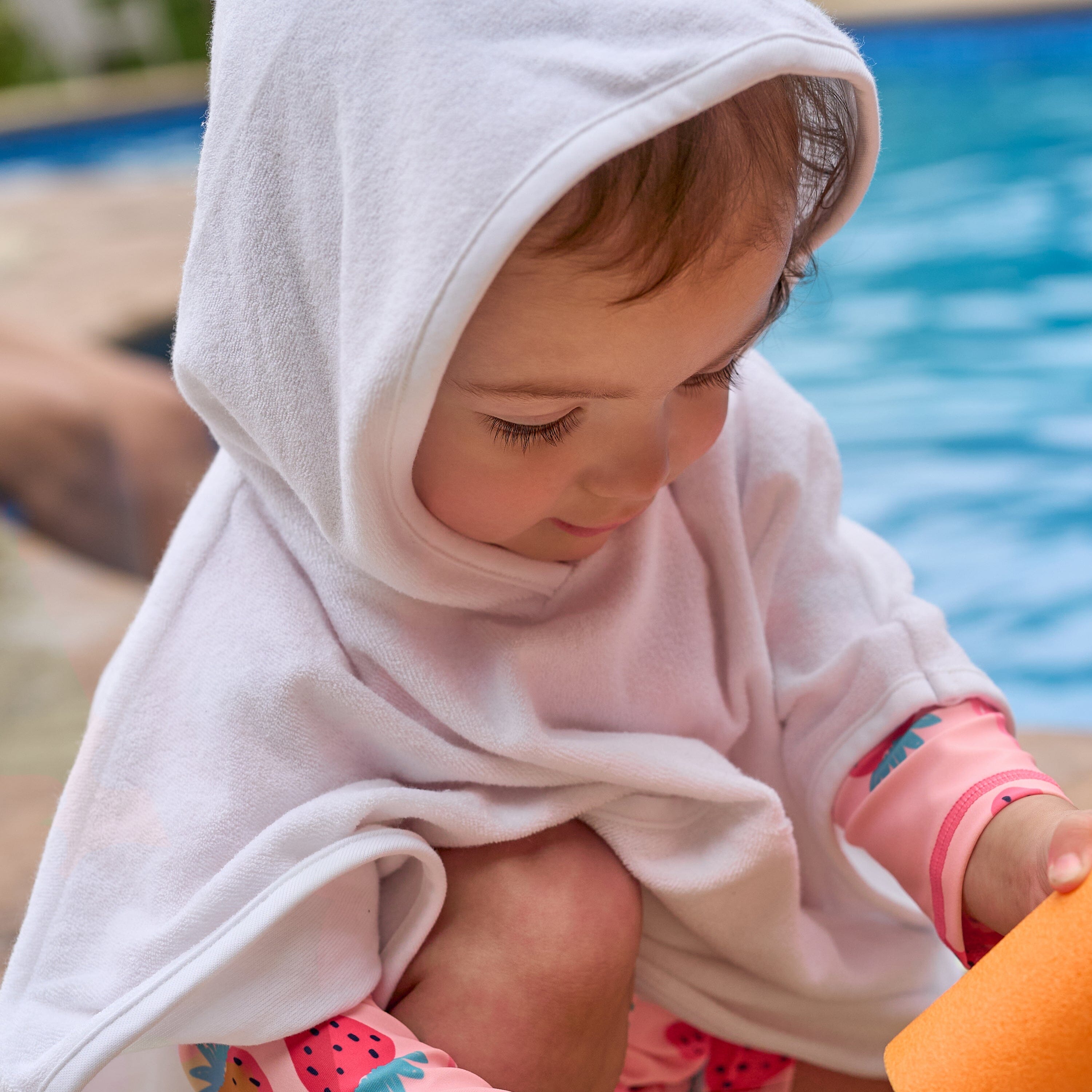 Baby & Toddler Neutral White Hooded Swim Coverup swimwear Gerber® 