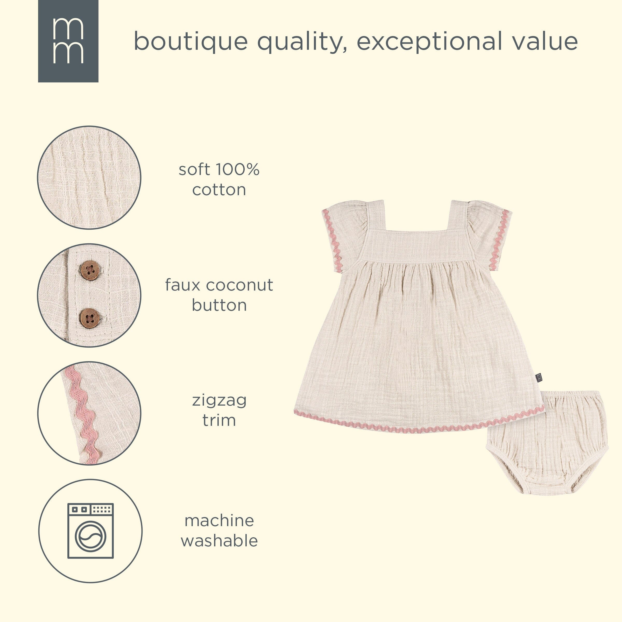 2-Piece Baby Girls Rainy Day Dress and Diaper Cover dresses modern moments™ by Gerber® 