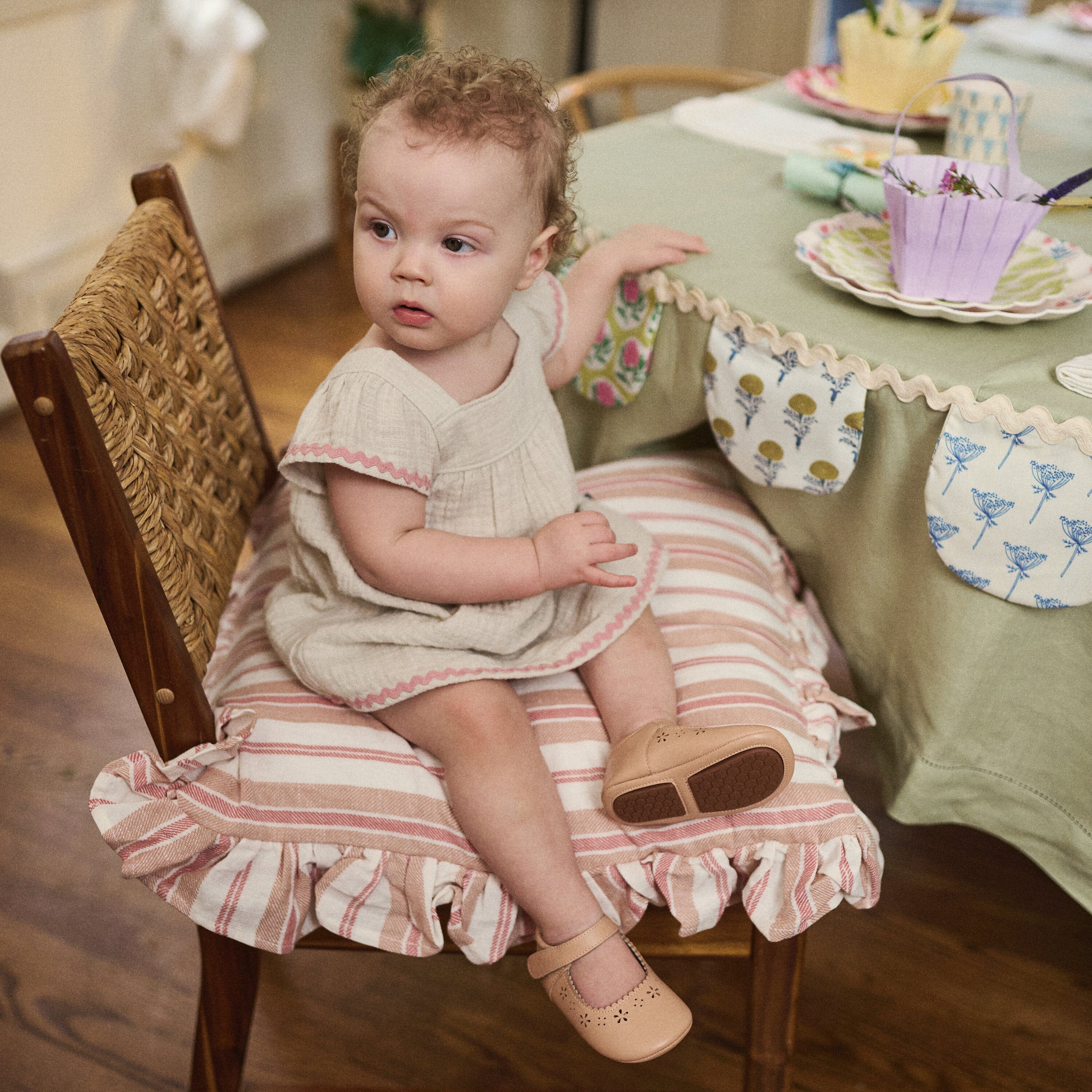 2-Piece Baby Girls Warm Grey Dress and Diaper Cover dresses modern moments™ by Gerber® 