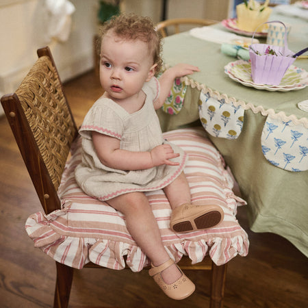 2-Piece Baby Girls Warm Grey Dress and Diaper Cover