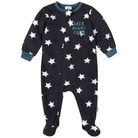 Baby & Toddler Boys Stars Footed Fleece Pajamas