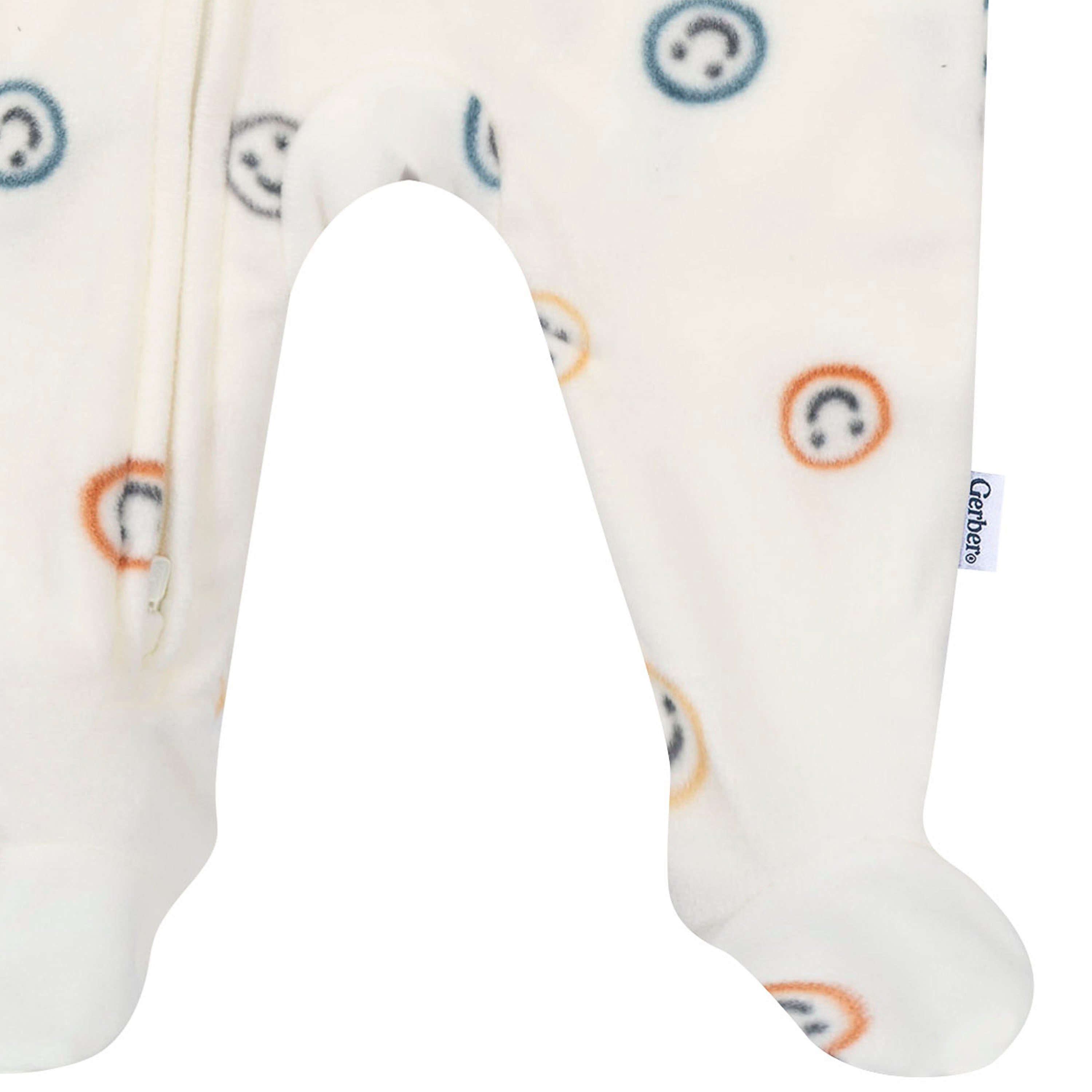 Baby & Toddler Boys Smileys Footed Fleece Pajamas
