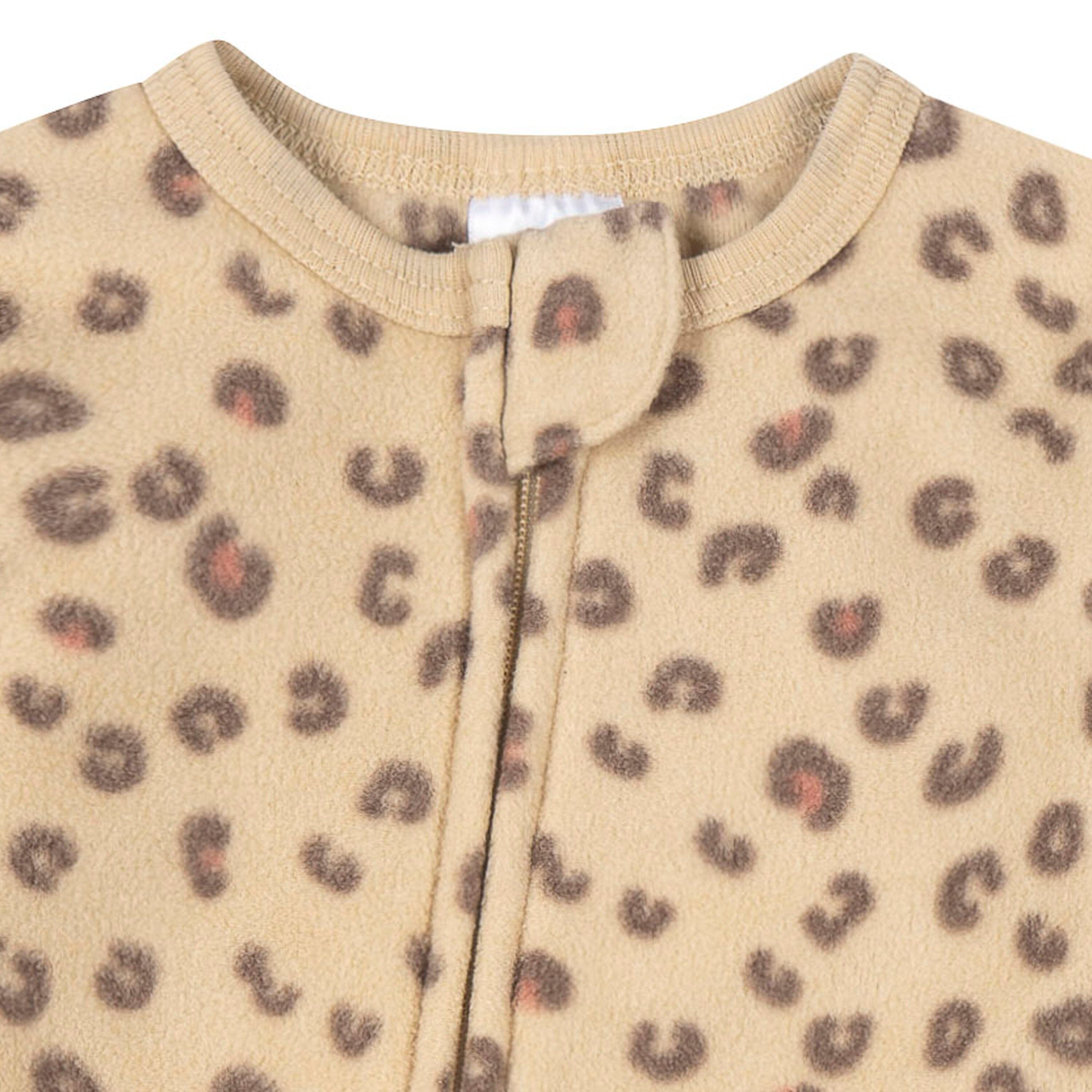 Baby & Toddler Girls Leopard Footed Fleece Pajamas sleepwear Gerber® 