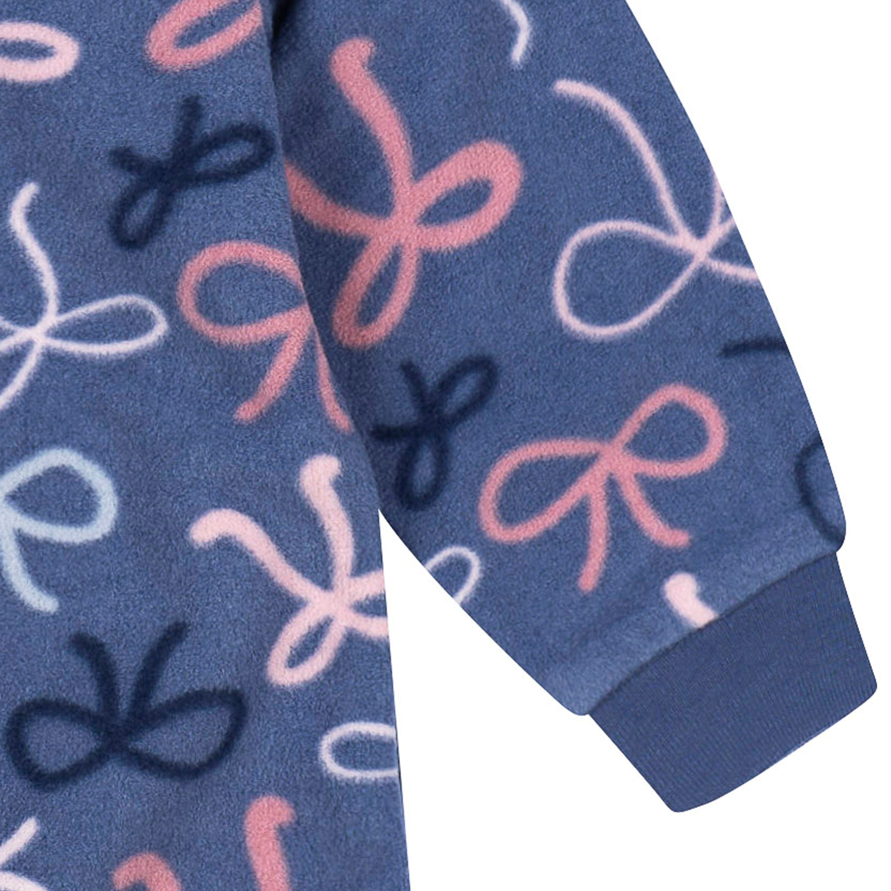 Baby & Toddler Girls Bows Footed Fleece Pajamas sleepwear Gerber® 