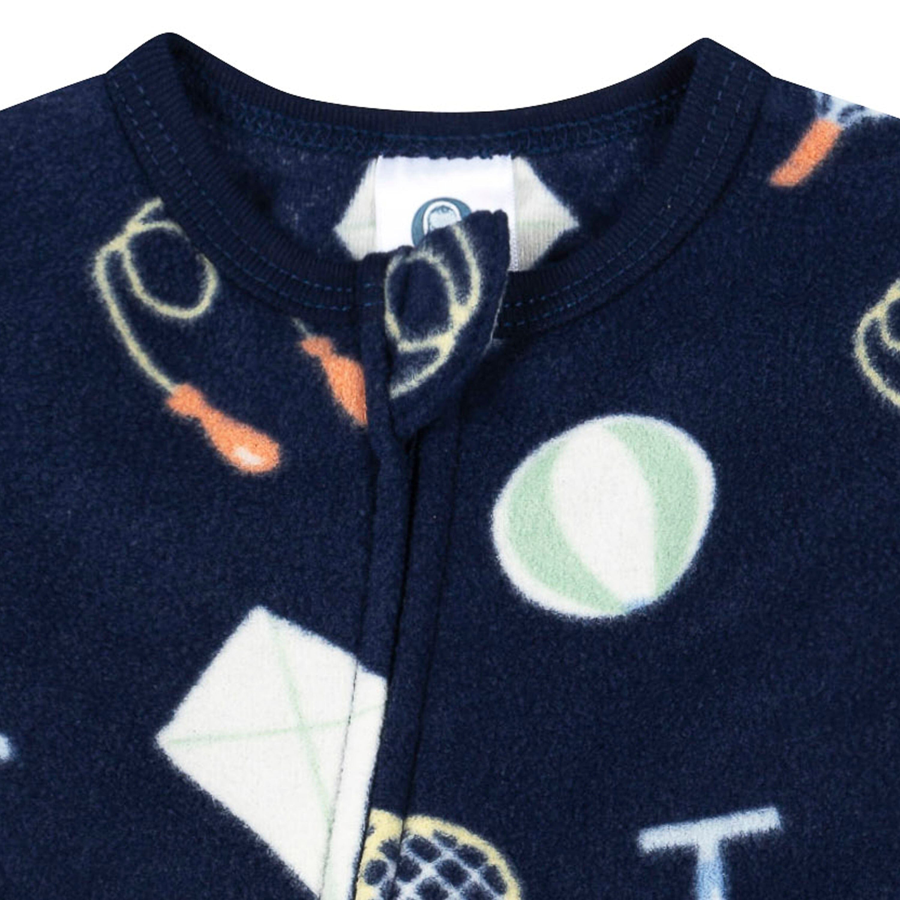 Baby & Toddler Neutral Playtime Footed Fleece Pajamas sleepwear Gerber® 
