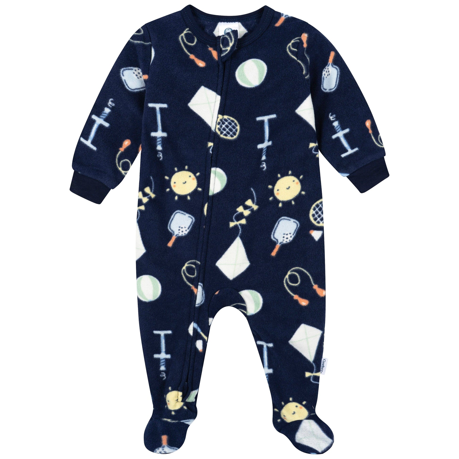 Baby & Toddler Neutral Playtime Footed Fleece Pajamas sleepwear Gerber® 