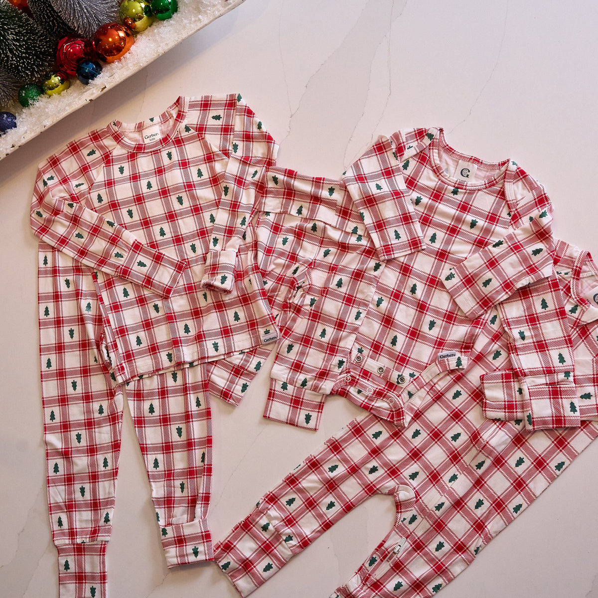 Baby & Toddler Neutral Plaid Tree Snug Fit Footless Pajamas sleepwear Gerber® 