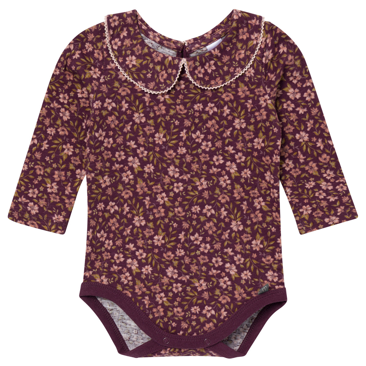 2-Pack Baby Girls Rose Peter Pan Collar Bodysuit