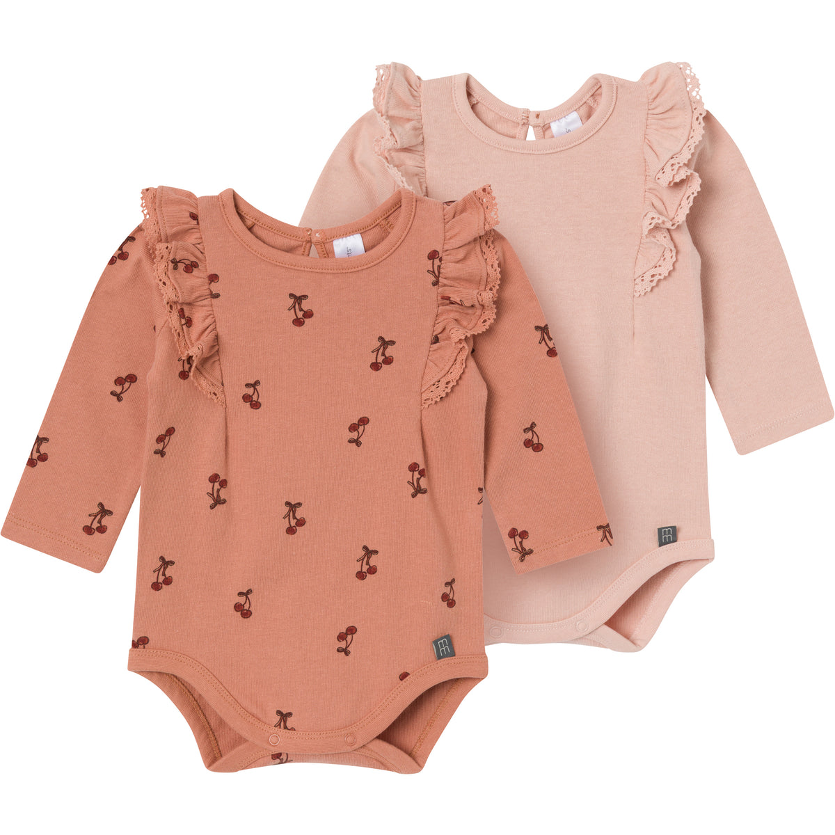 2-Pack Baby Girls Cameo Rose Ruffled Bodysuit