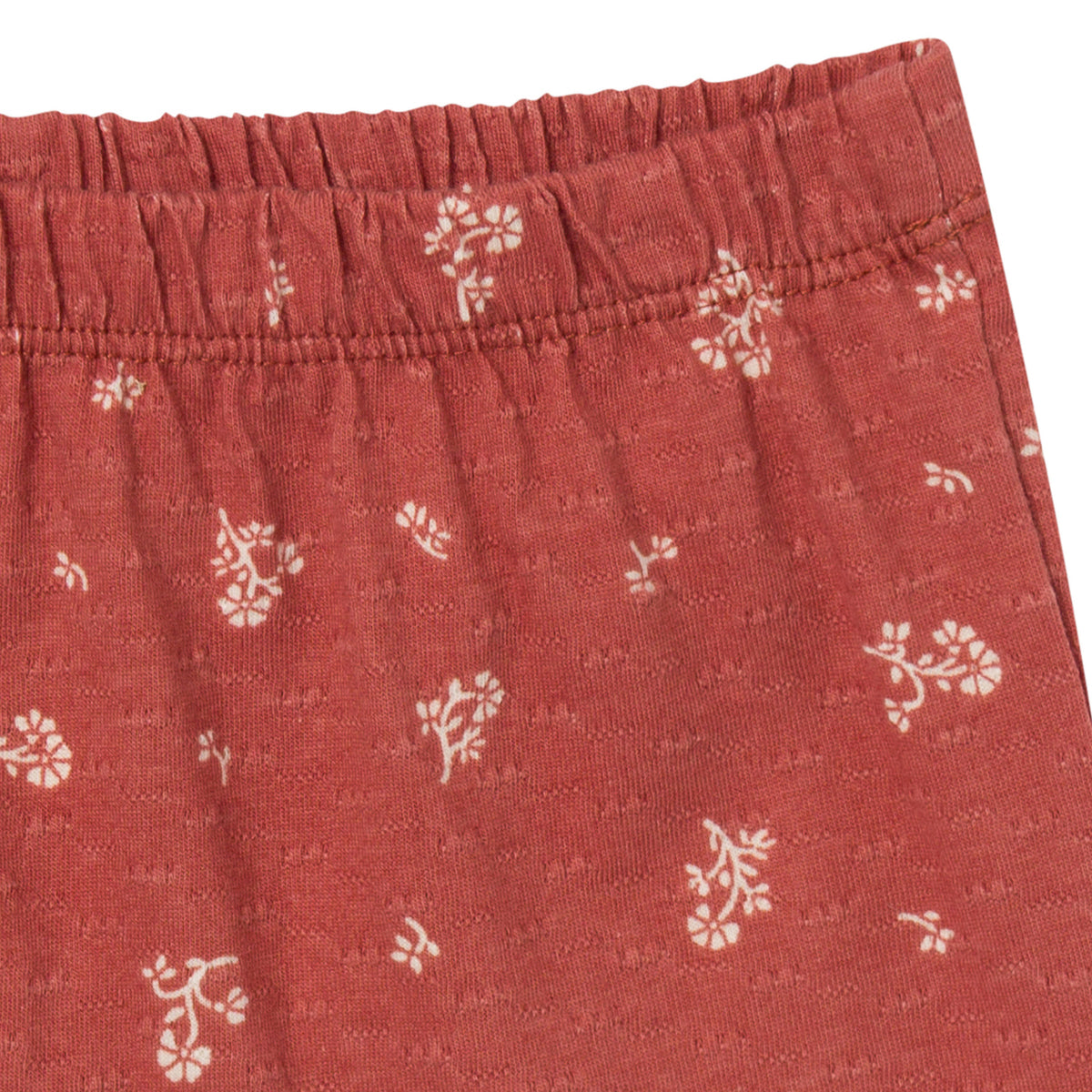 2-Piece Baby Girls Terracotta Crochet Top & Pant Set