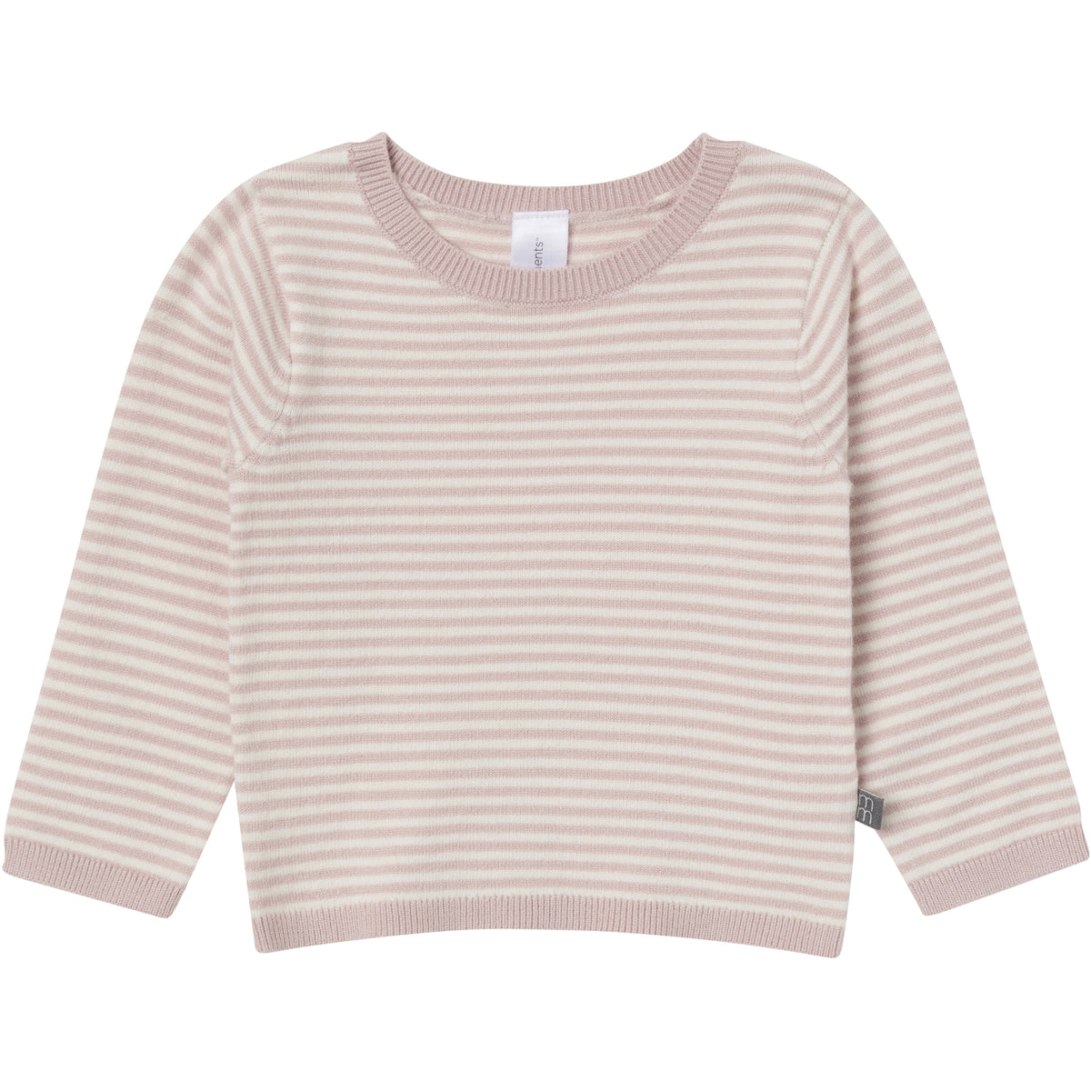 2-Piece Baby Girls Mauve Sweater Flutter Overall Set