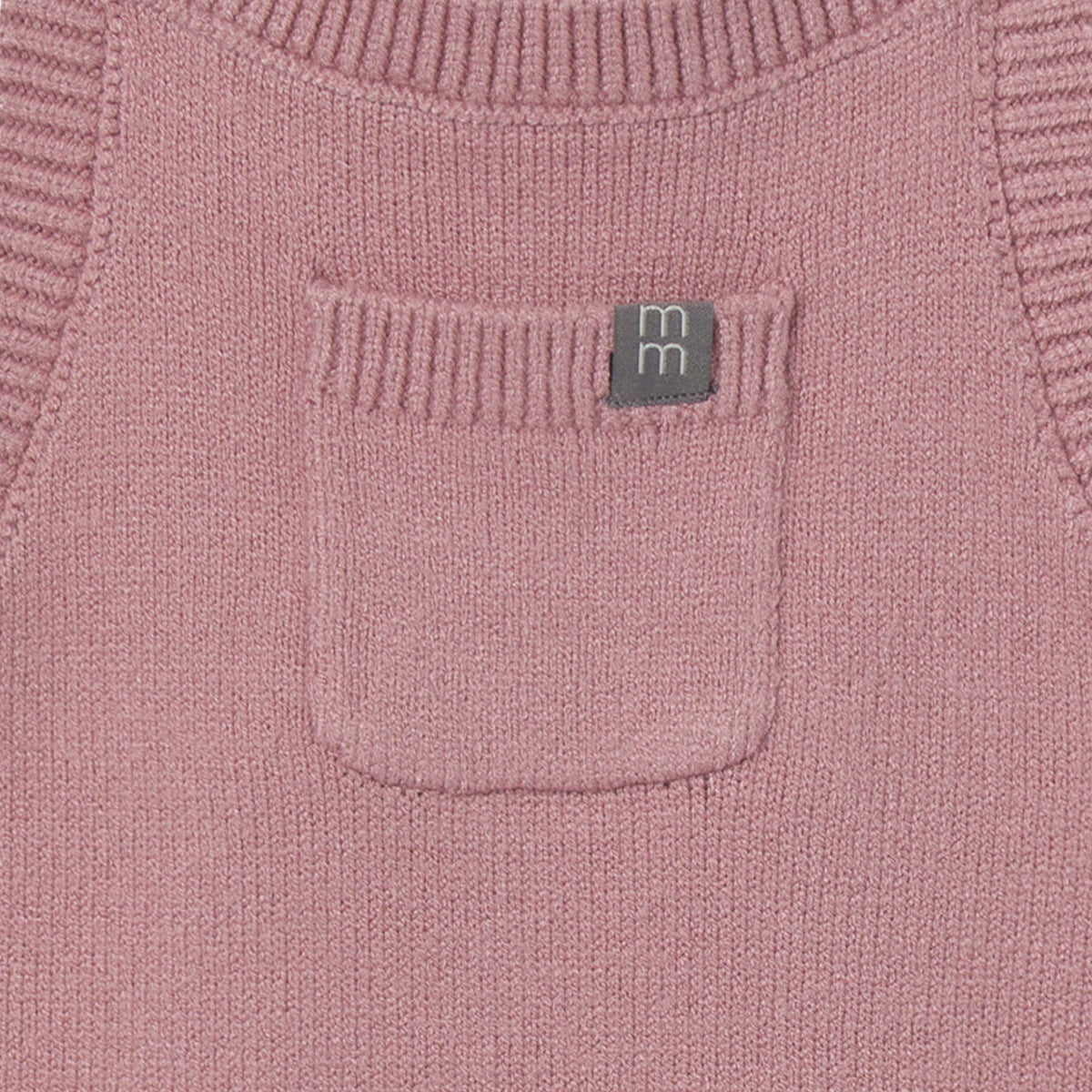 2-Piece Baby Girls Mauve Sweater Flutter Overall Set