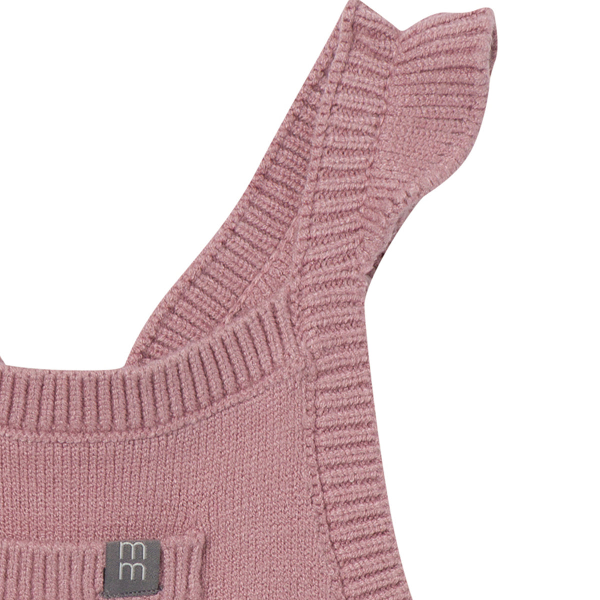 2-Piece Baby Girls Mauve Sweater Flutter Overall Set