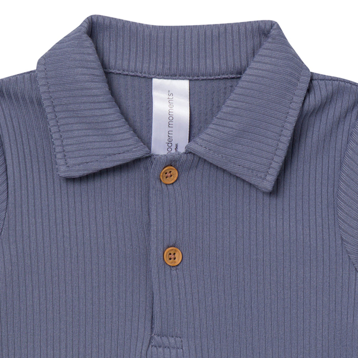 2-Pack Baby Boys Maroon/Dusty Blue Polo Henley Bodysuit
