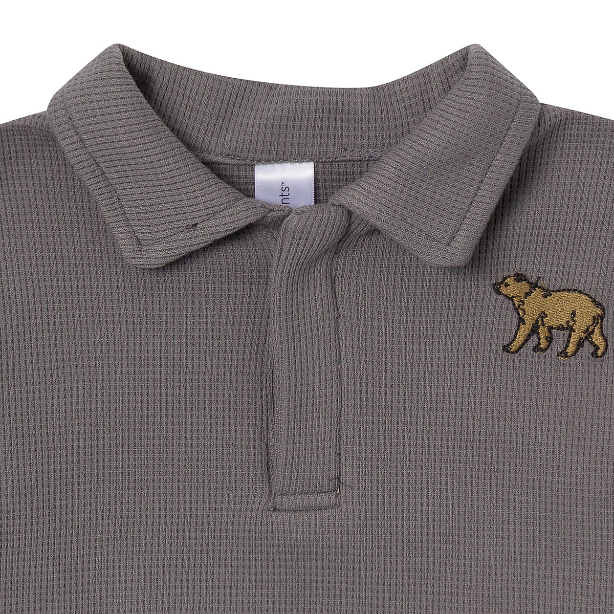 2-Piece Baby Boys Steel Gray Johnny Collar Set outfits modern moments™ by Gerber® 