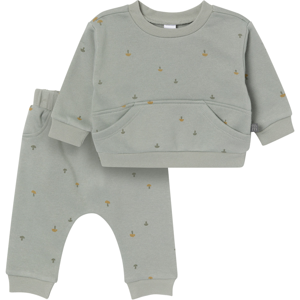 2-Piece Baby Boys Mushroom Sweatshirt & Harem Pant Set