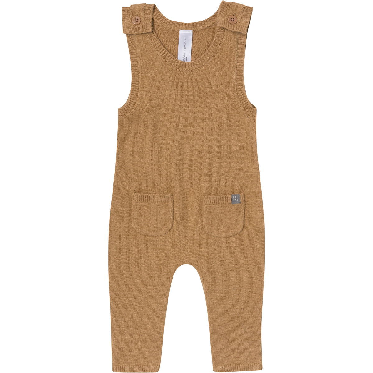 2-Piece Baby Boys Tofu-Camel Stripe Sweater Overall Set