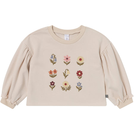 2-Piece Infant & Kid Girls Oatmeal Balloon Sweatshirt Set