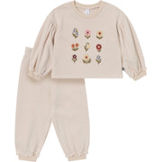 2-Piece Infant & Kid Girls Oatmeal Balloon Sweatshirt Set outfits modern moments™ by Gerber® 