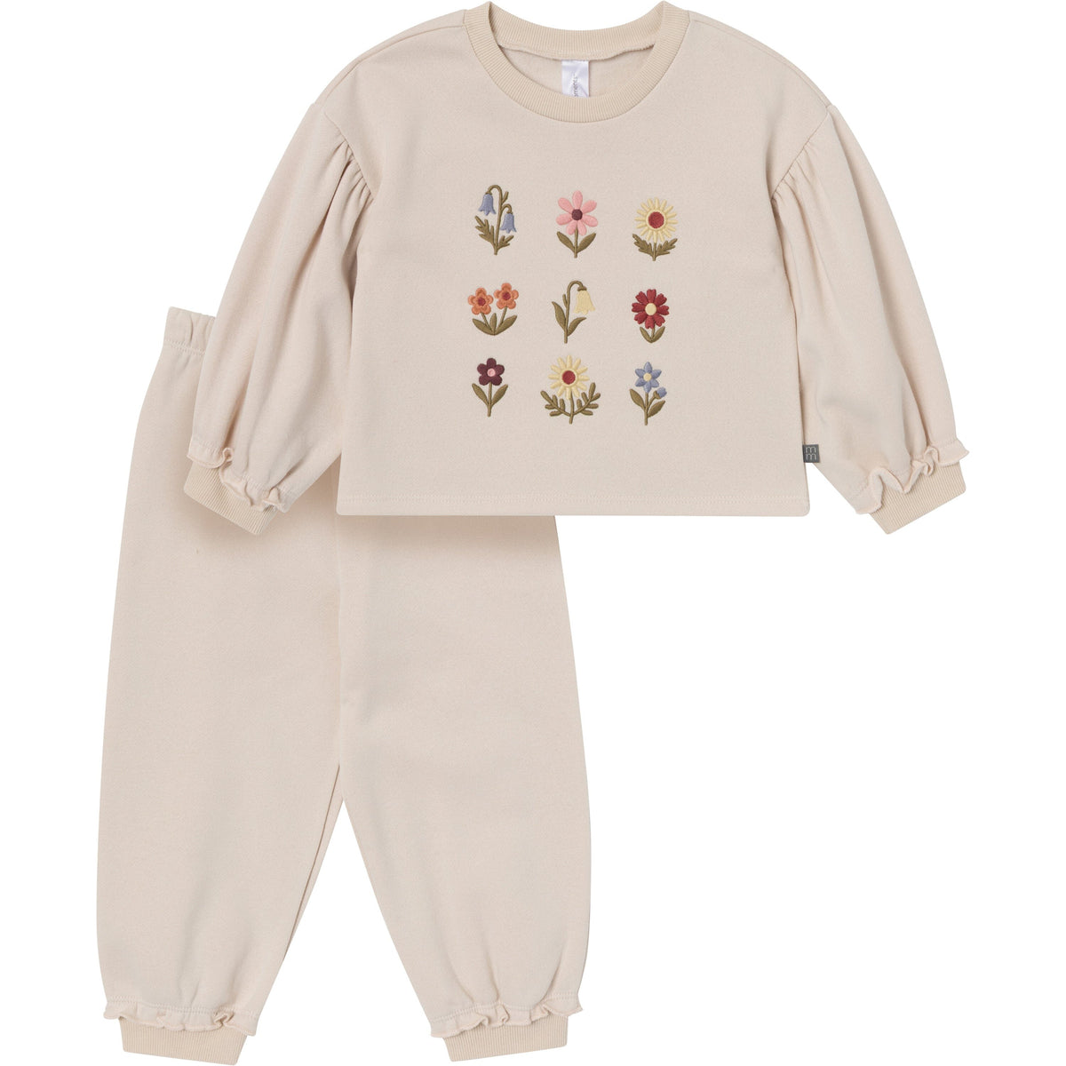 2-Piece Infant & Kid Girls Oatmeal Balloon Sweatshirt Set outfits modern moments™ by Gerber® 