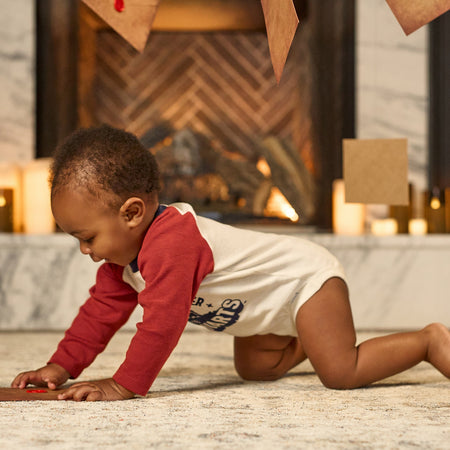 Baby Neutral Crimson Hogwarts Letter Bodysuit