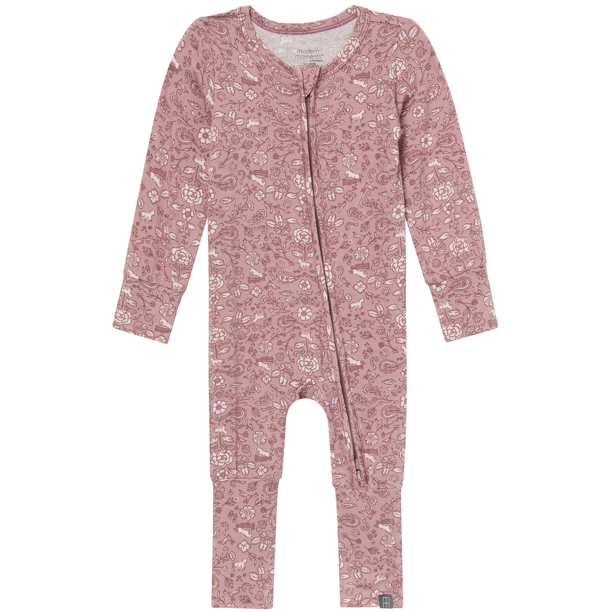 Baby & Kid Girls Mauve Snug Fit Footless Pajamas