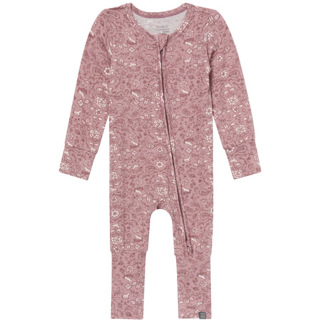 Baby & Kid Girls Mauve Paisley Snug Fit Footless Pajamas