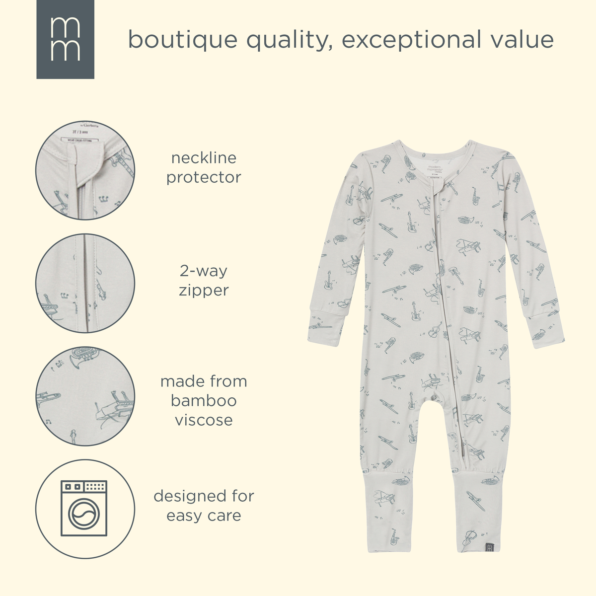Baby & Kid Neutral Vapor Blue Snug Fit Footless Pajamas