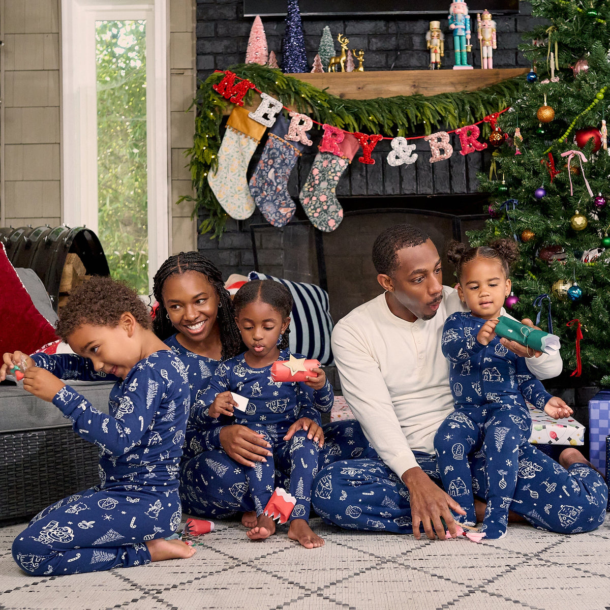 2-Piece Women's Navy Toile Hacci Pajamas sleepwear Gerber® 