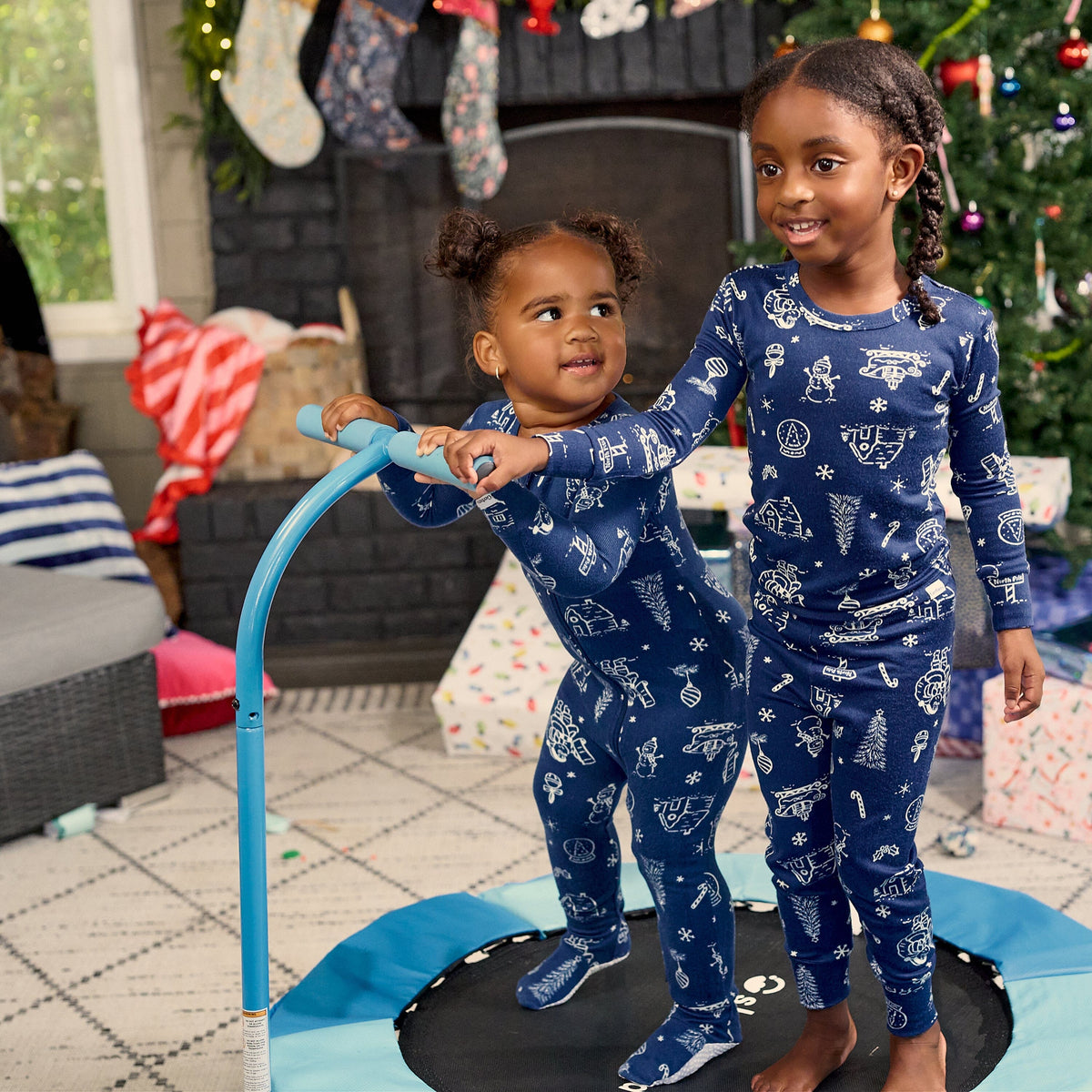 2-Piece Infant & Toddler Neutral Navy Toile Snug Fit Pajamas sleepwear Gerber® 